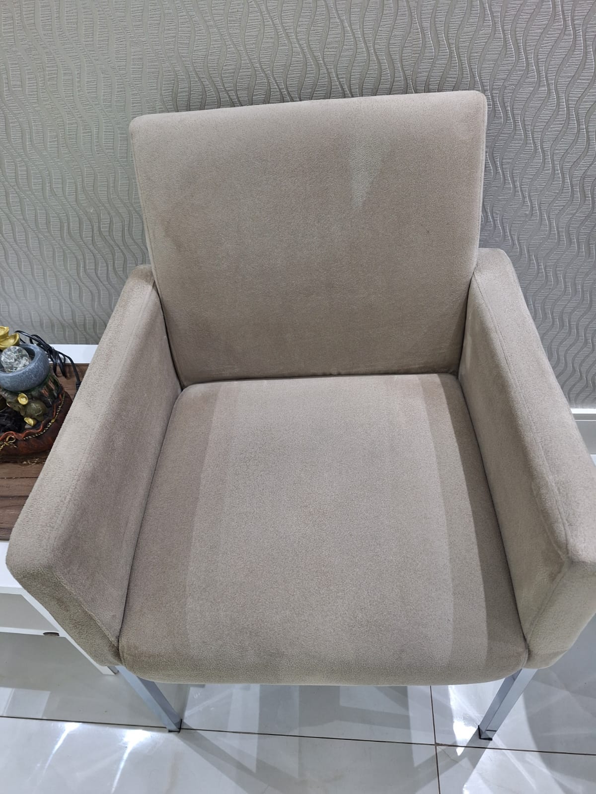 Poltrona higienizada pela Qualy Clean